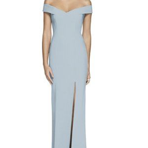 Dessy Collection Off the Shoulder Gown (Mist)